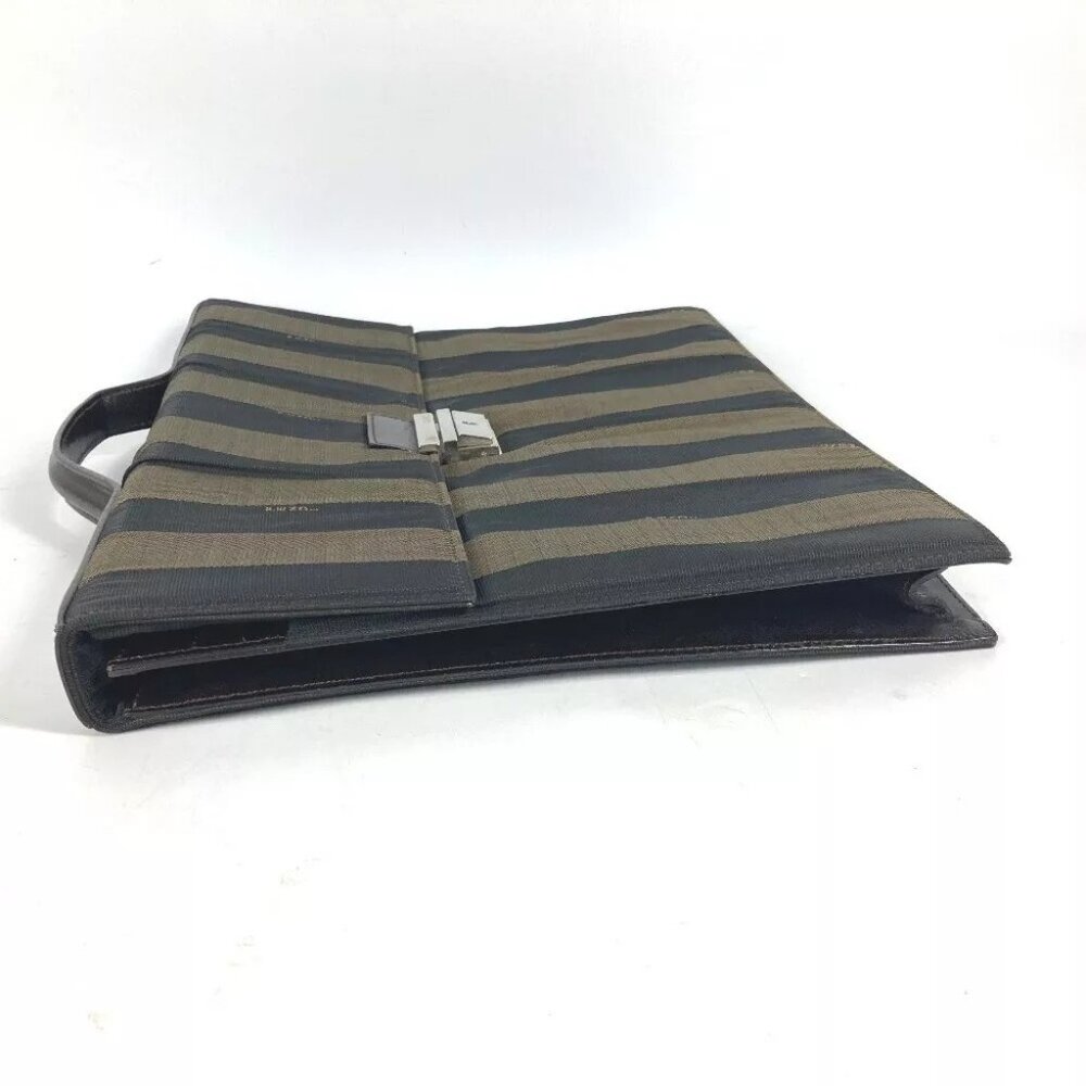 FENDI vintage Pecan Document Bag Briefcase Hand Bag Tote Bag Business bag - Picture 7 of 13